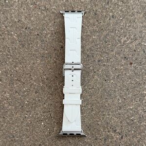Hermes White Smartwatch Band